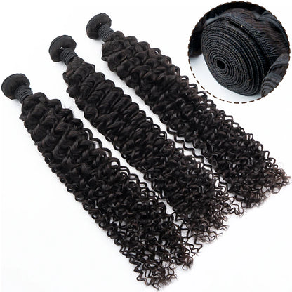 Human Hair Bundles 10-30 inches Indian Hair curly Wave Natural Black Color Remy Human Hair Weave 3 set Bundles Extensions Hair