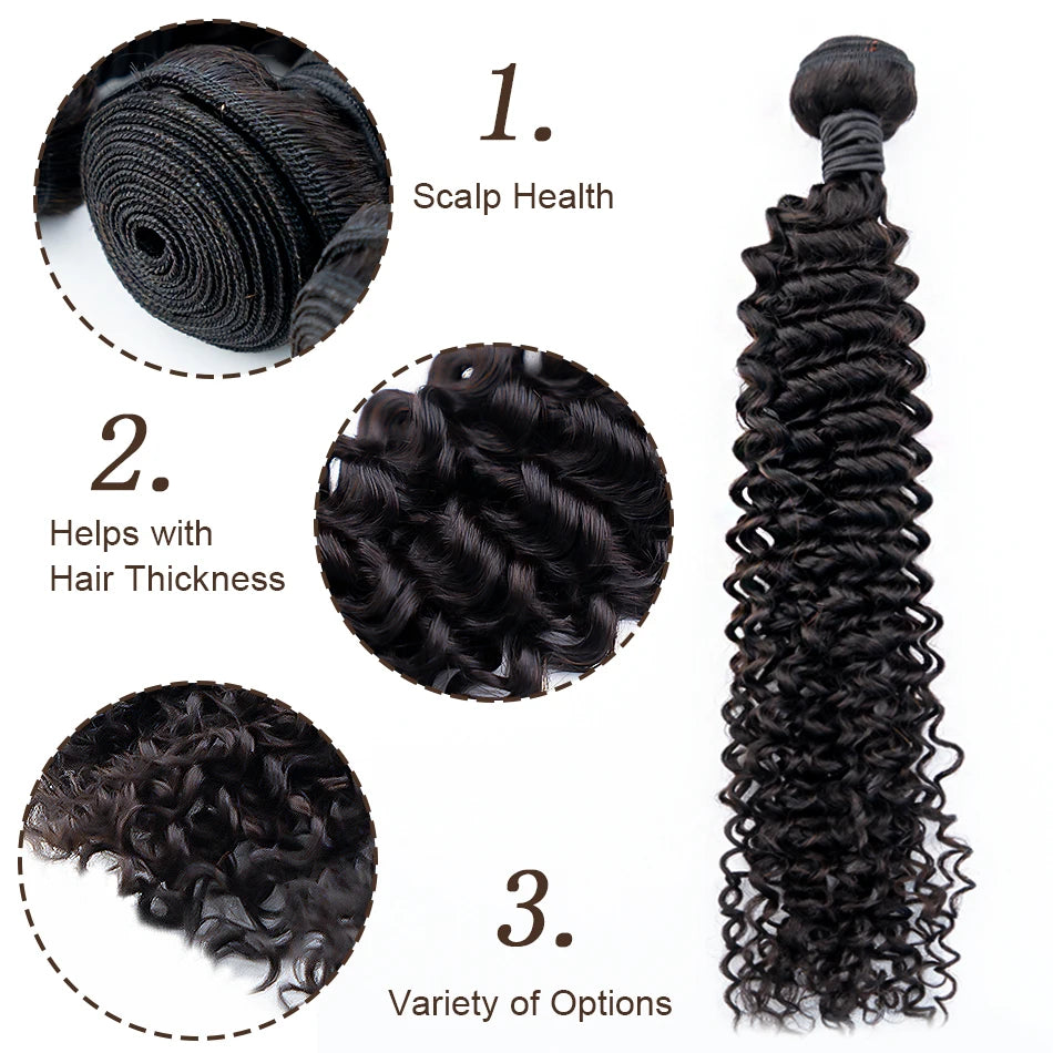 Human Hair Bundles 10-30 inches Indian Hair curly Wave Natural Black Color Remy Human Hair Weave 3 set Bundles Extensions Hair