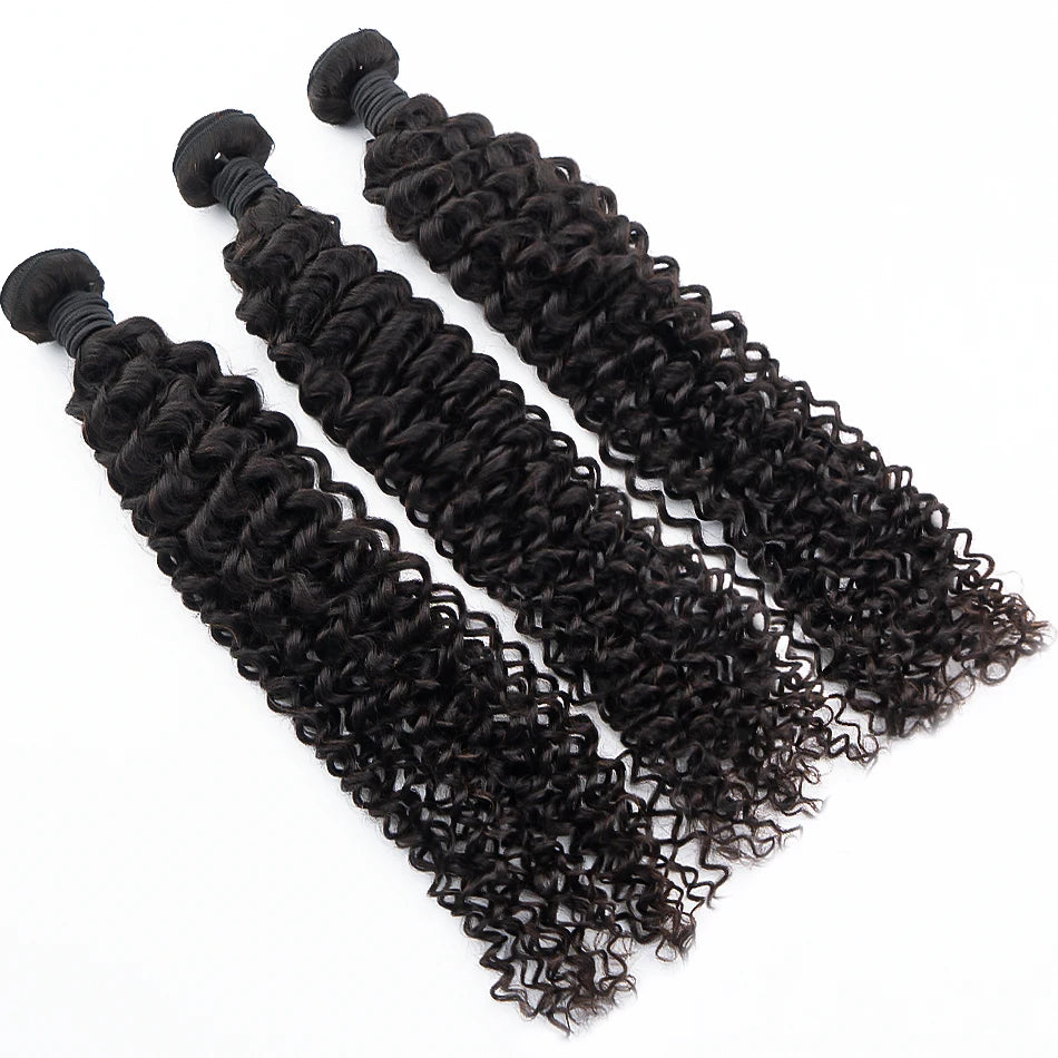 Human Hair Bundles 10-30 inches Indian Hair curly Wave Natural Black Color Remy Human Hair Weave 3 set Bundles Extensions Hair