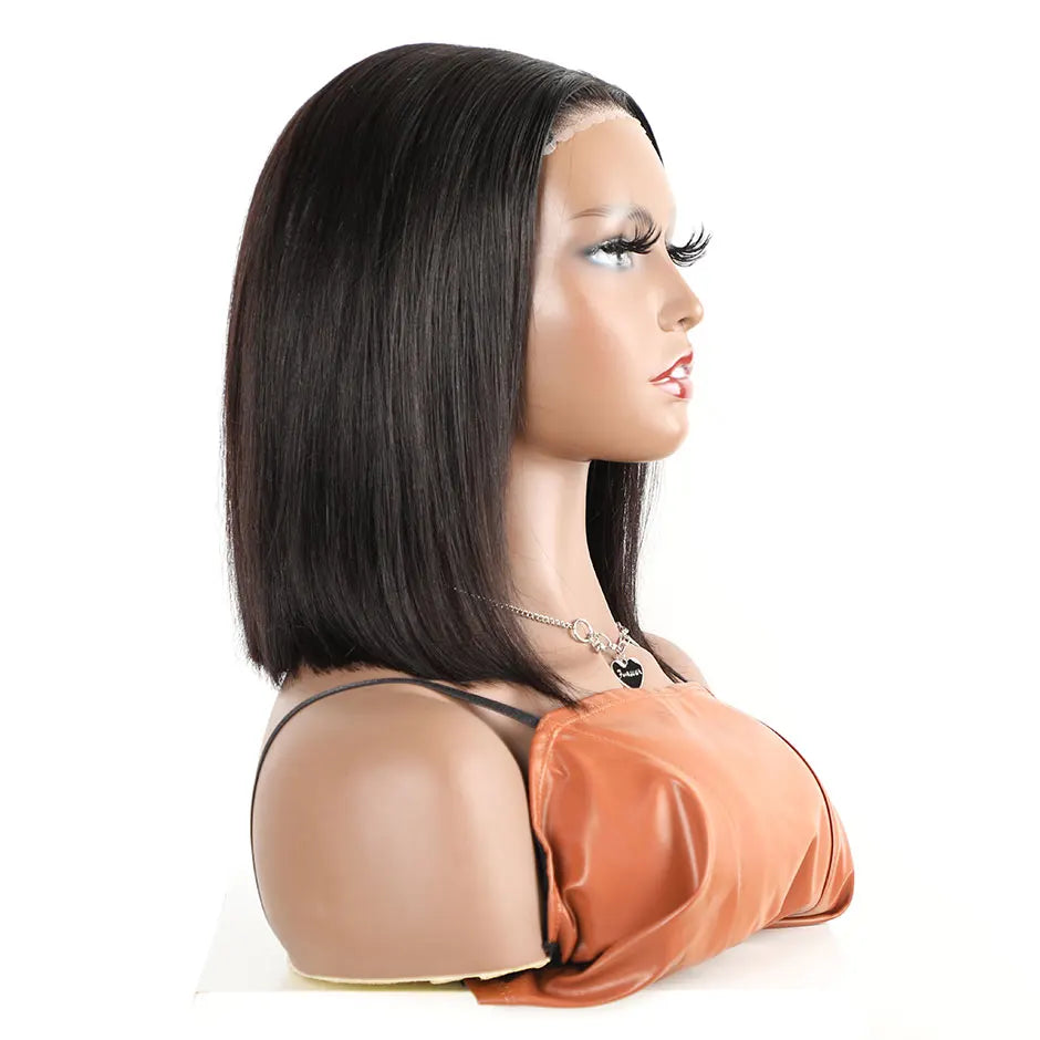 Wear And Go Bob Wigs For Women Human Hair 180% Straight Glueless Wig Ready To Go Human Hair Wigs Pre Cut Lace Air Wig Sale